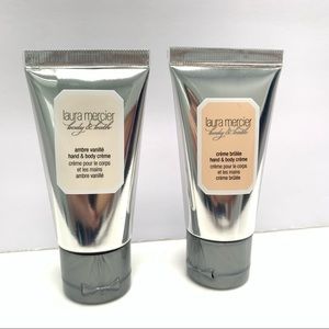 A set of 2 Laura Mercier hand and body crème
